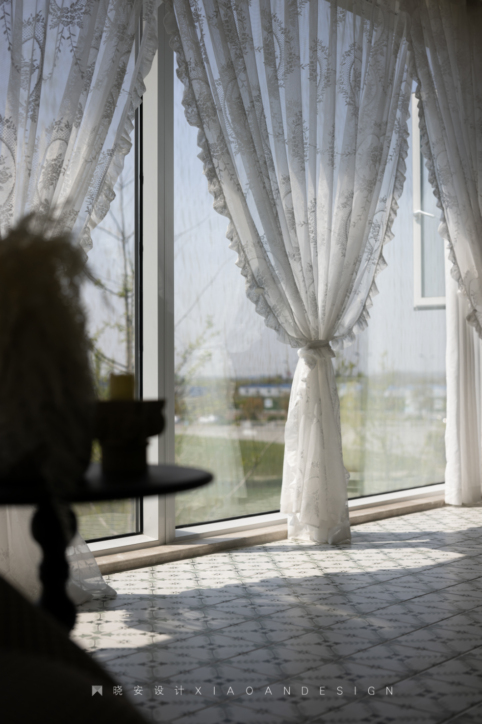 复古蓝红拼接法式美居丨晓安设计-32