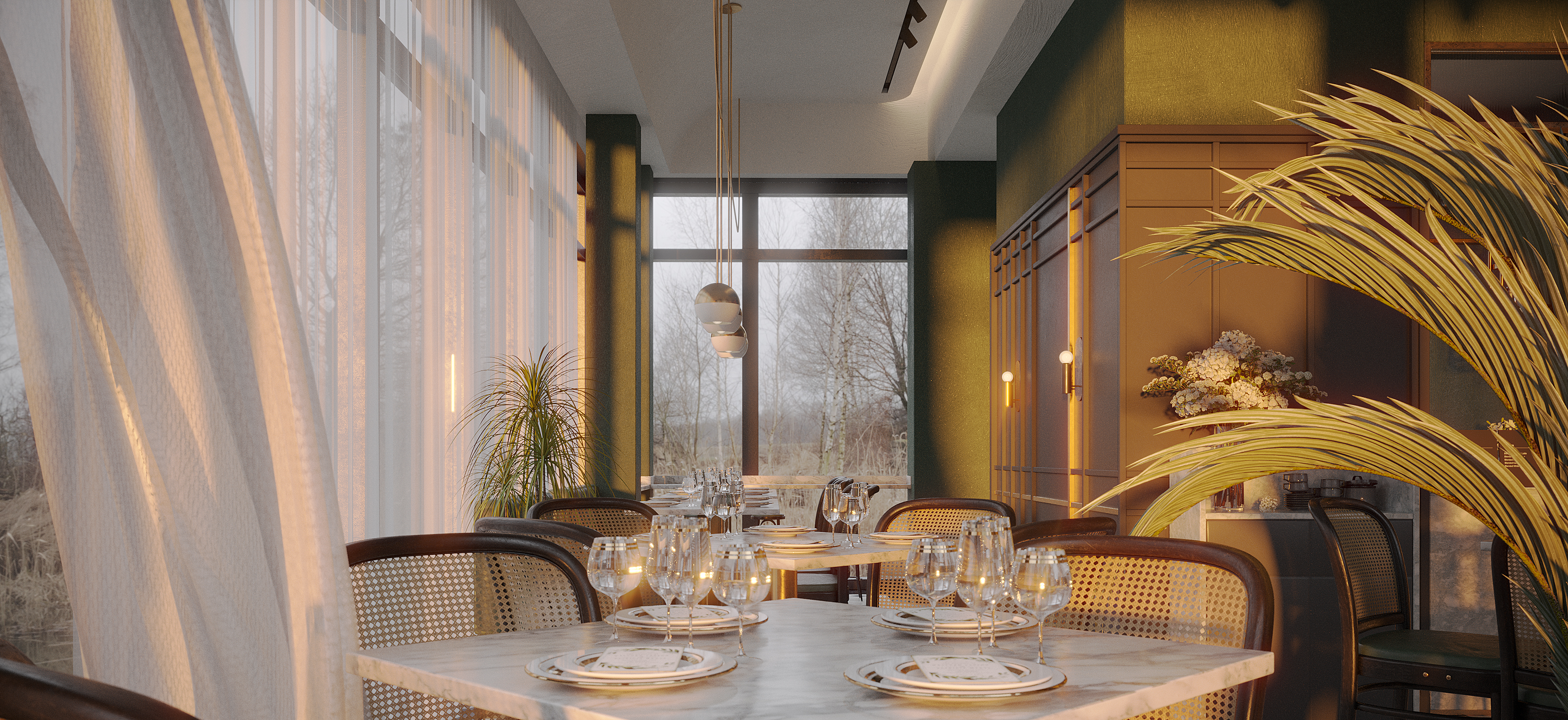 重庆北欧小餐馆  早期渲染作品-4