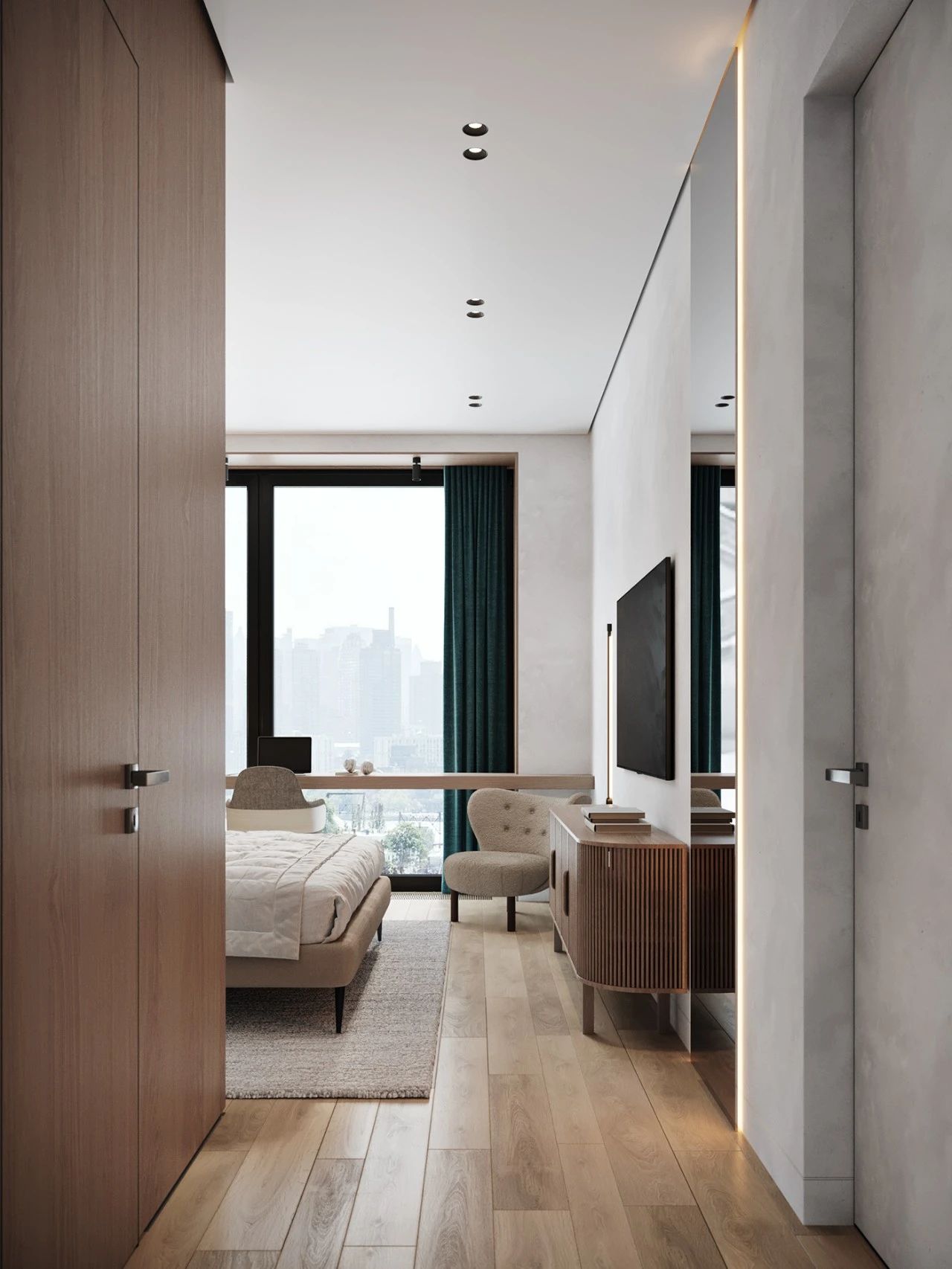 88㎡现代简约家居,原木与灰色打造温馨时尚空间-29