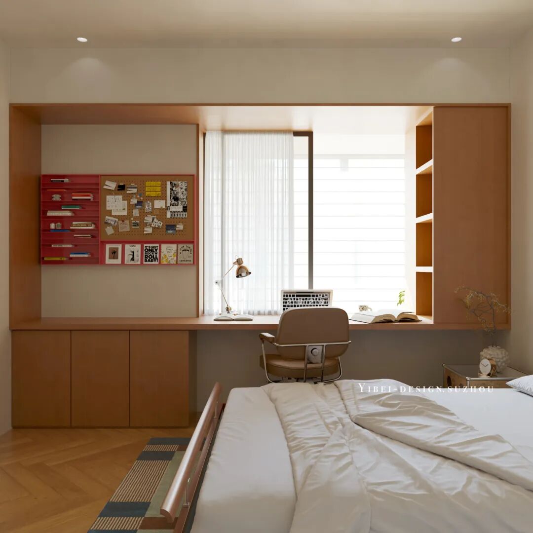 一体化客书房的秩序与浪漫 家装设计丨YIBEI DESIGN SUZHOU-17