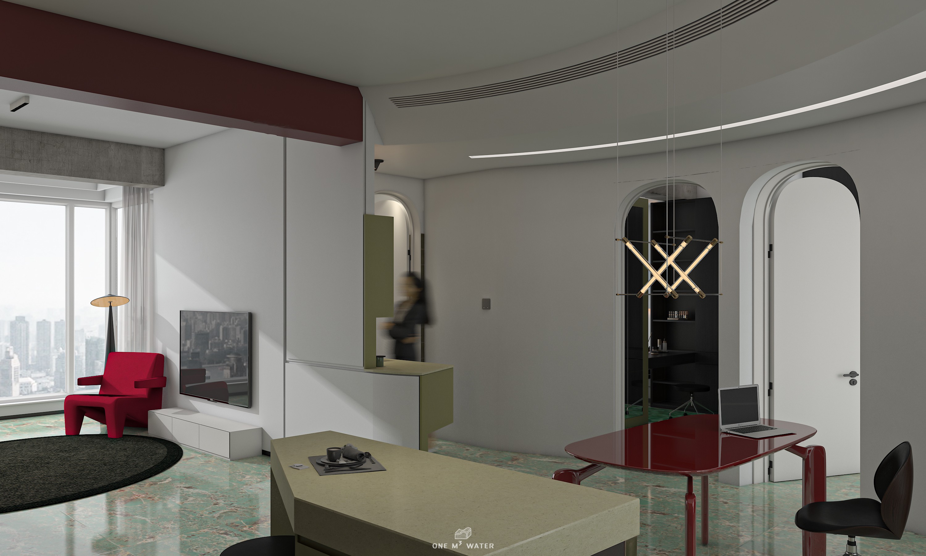 80㎡三室户型改造-10