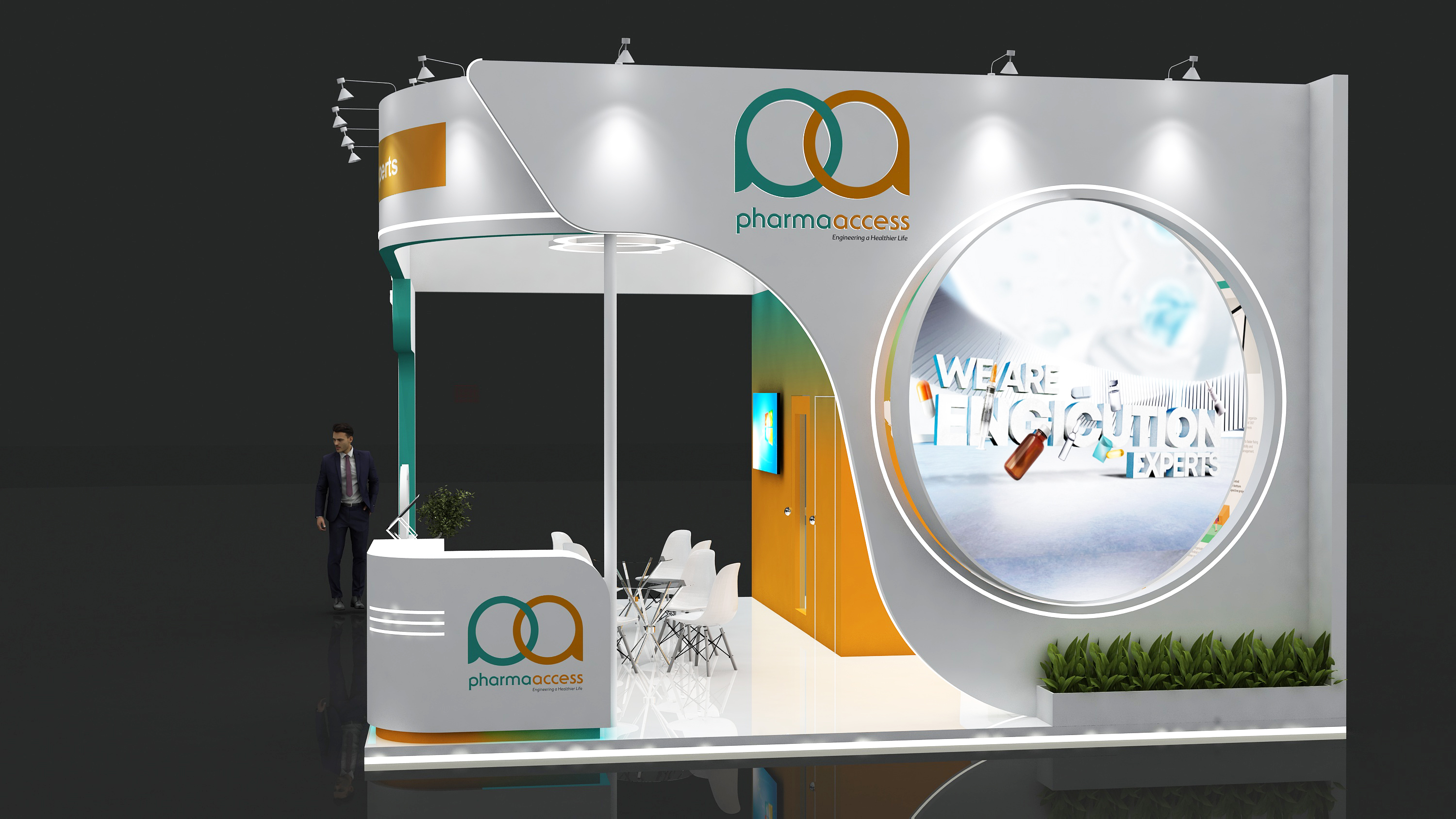 PHARAMA ACCESS 7X6M STALL DESIGN IN DUBAI-3