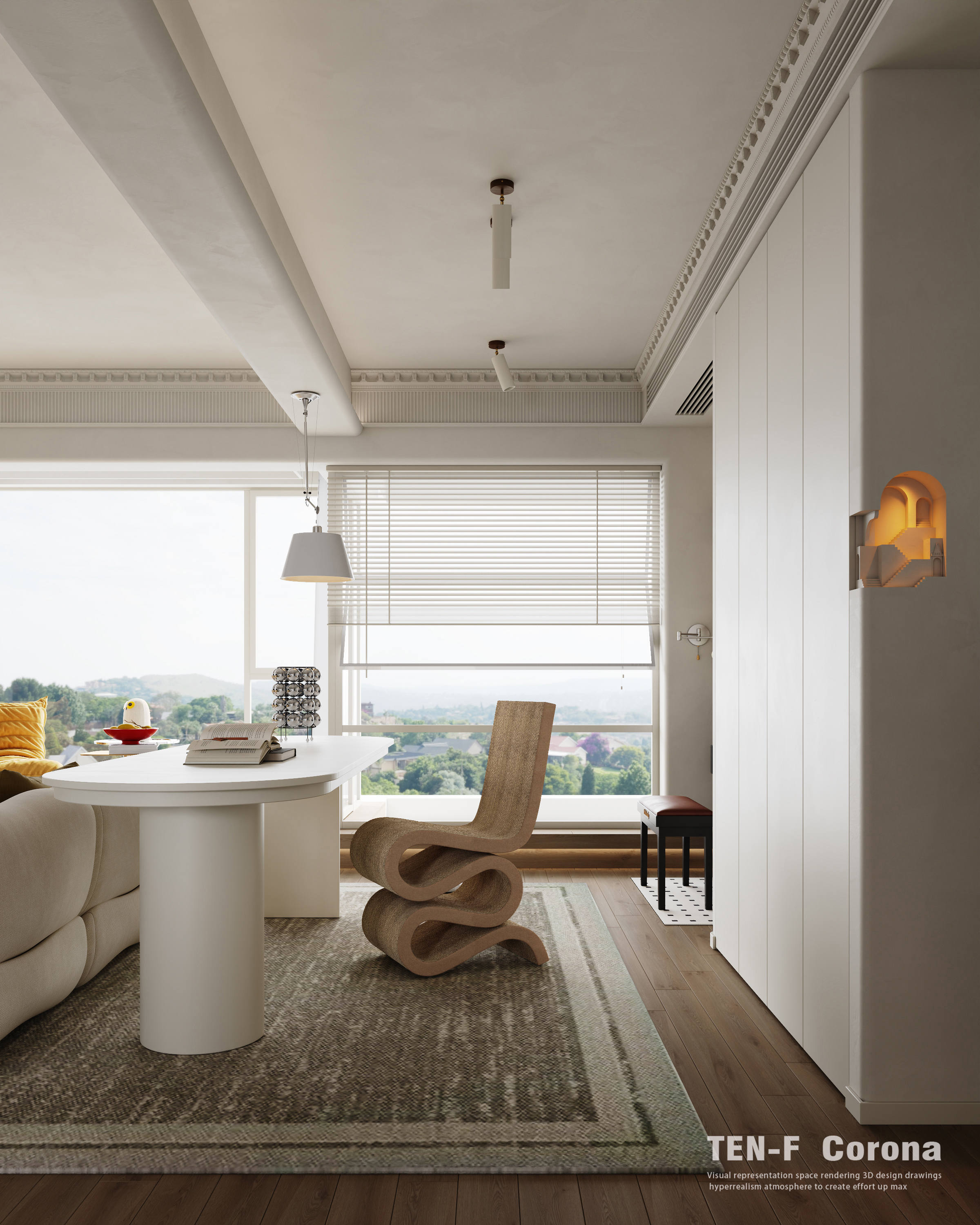 白色法式渲染表现-5