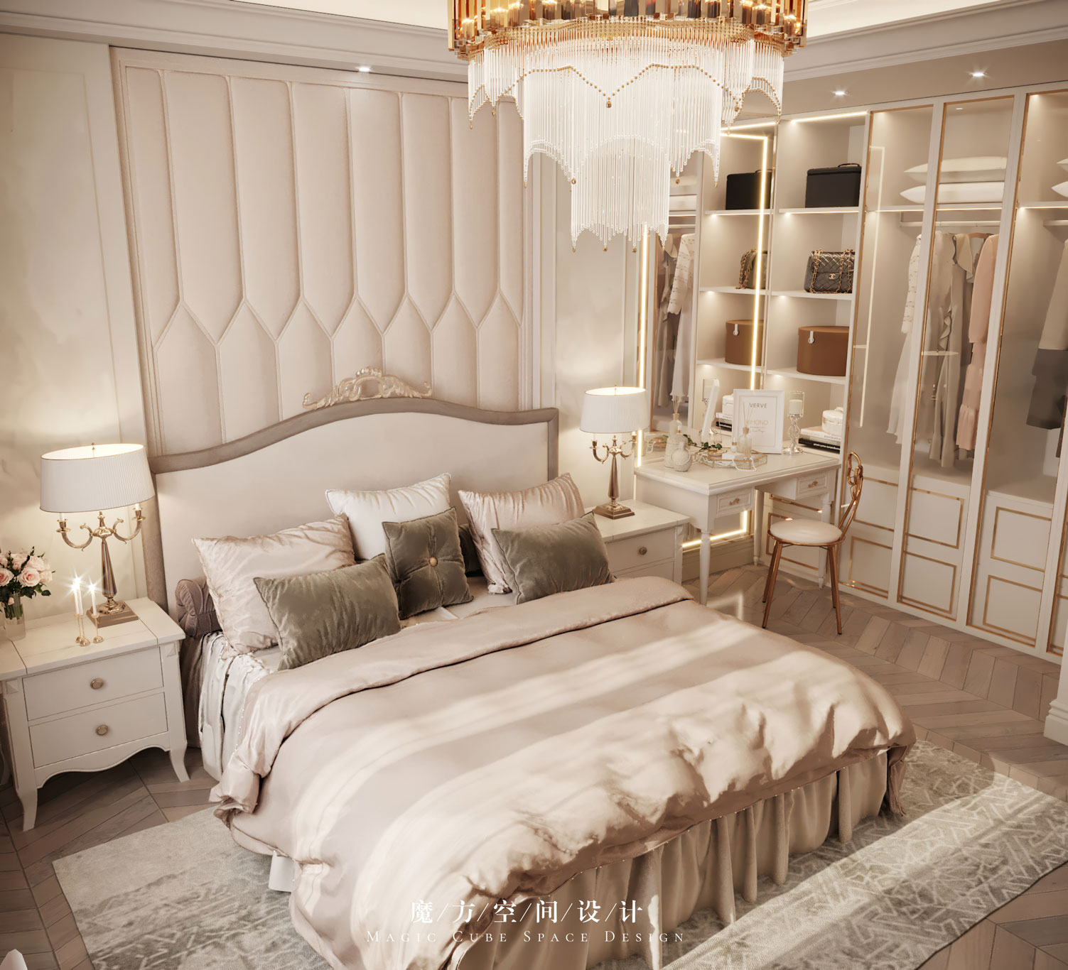 西安魔方空间 · 法式轻奢住宅设计丨中国西安丨魔方空间设计-53