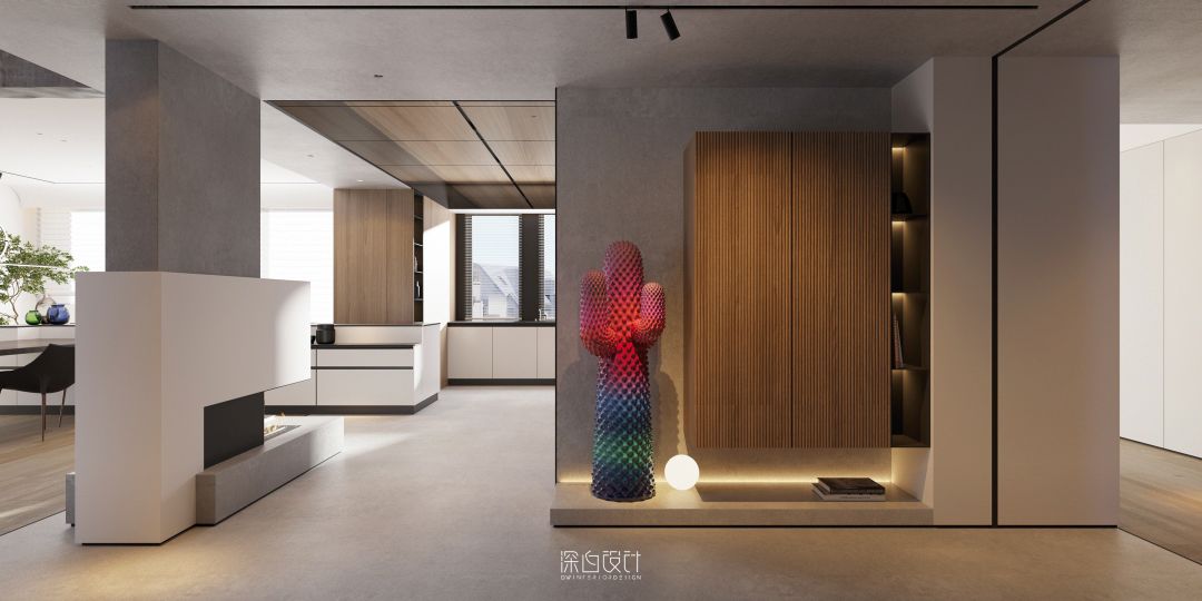 融合自然与居住的现代混搭跃层住宅丨深白设计-25