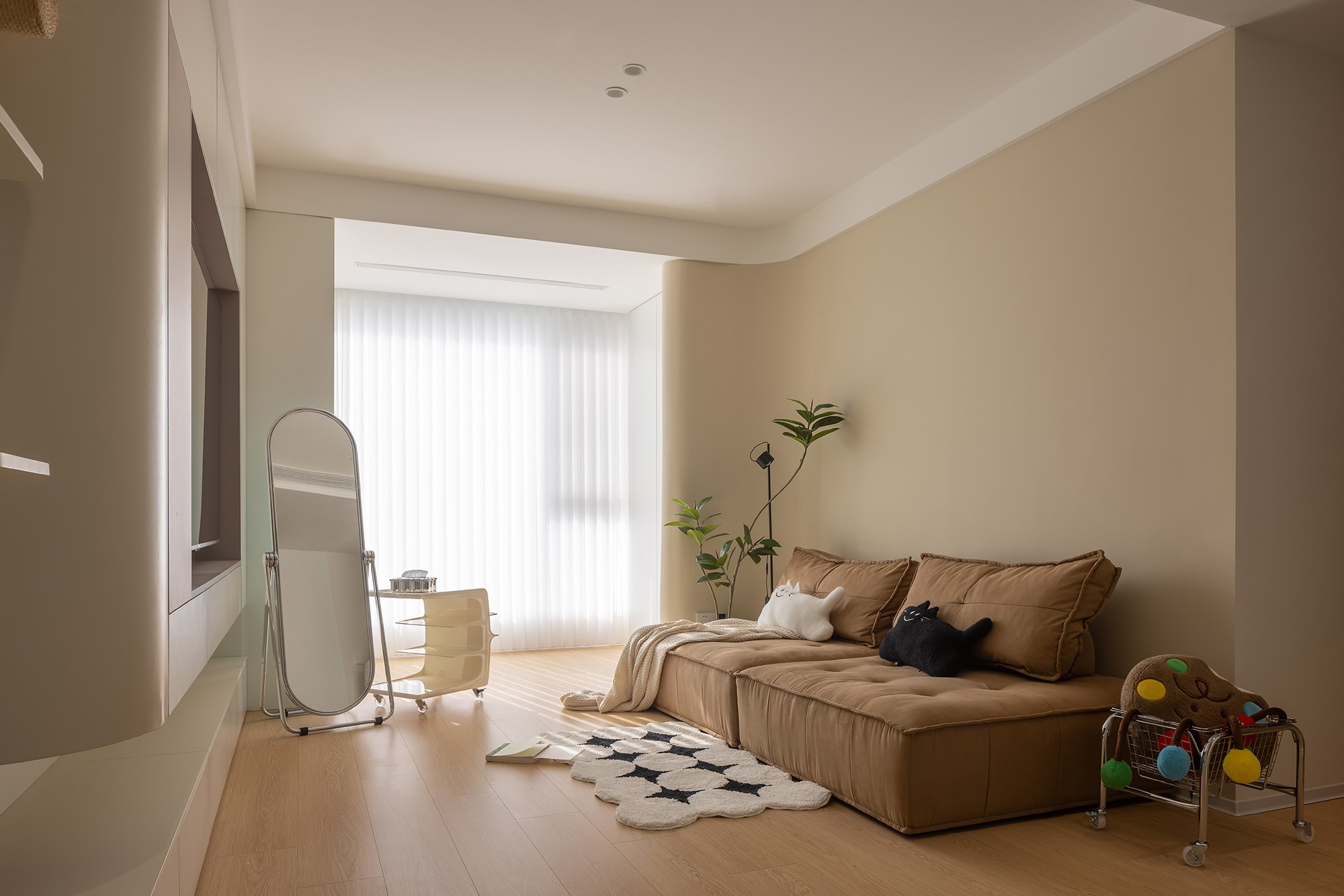 80㎡小户型超暖超温馨“喵星人”之家丨大斌空间-14