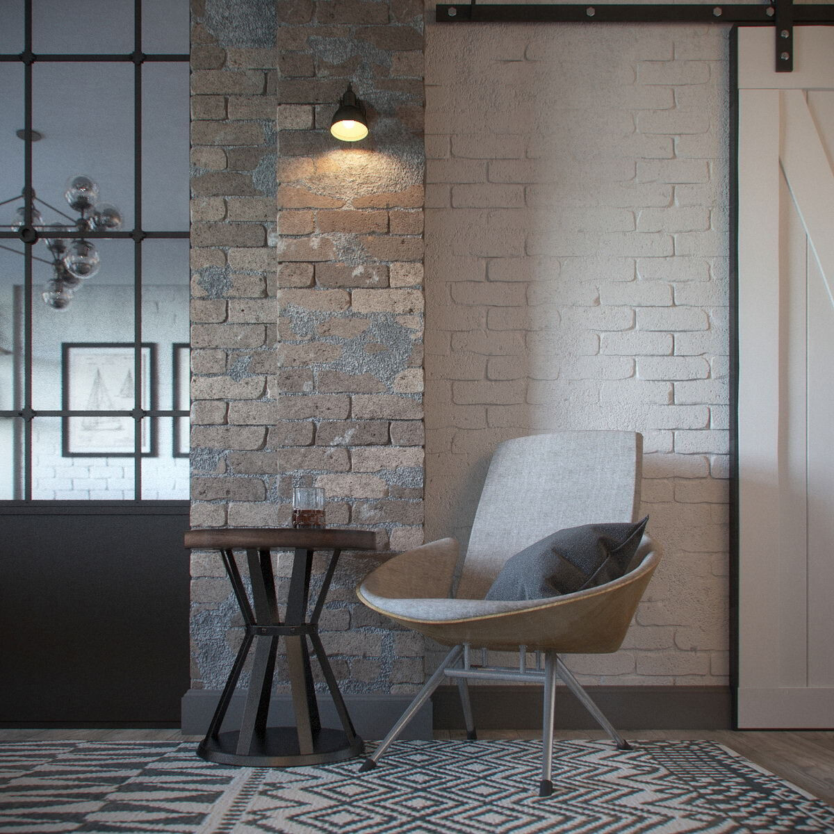 3D 渲染助力小户型公寓变身豪宅丨Jenya Lykasova-4