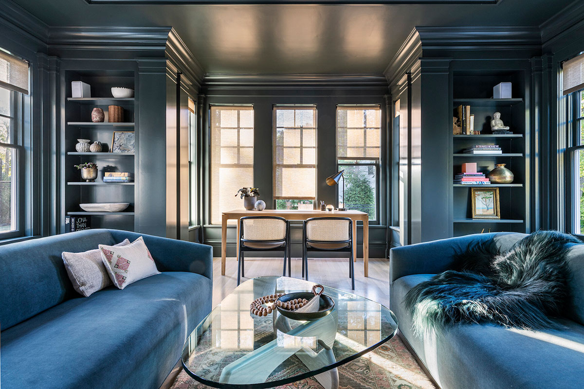 波士顿蓝色客厅美丽后院住宅设计-1
