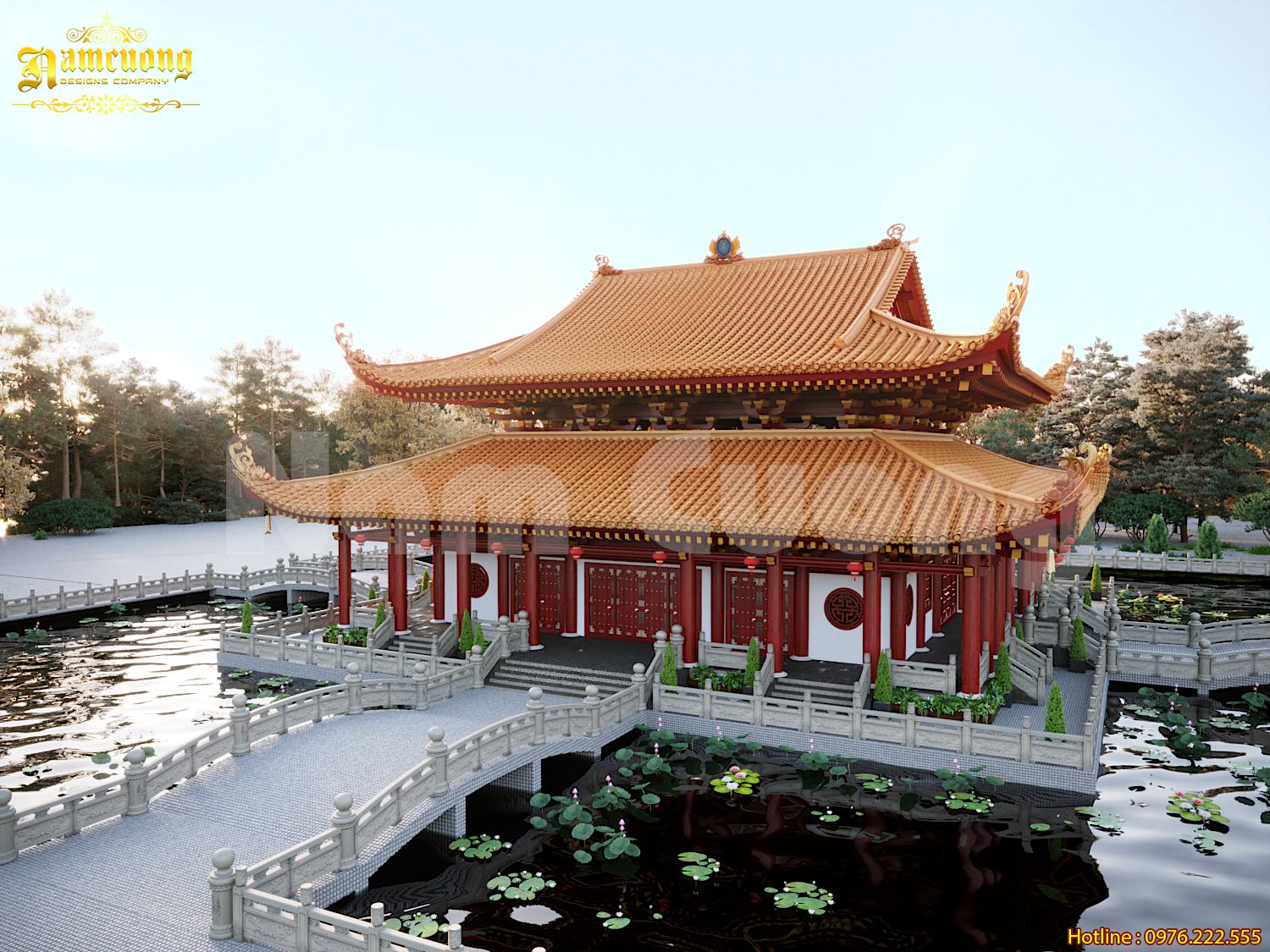 Thiết kế chùa Phật Quốc Vạn Thành | Công ty cổ phần tư vấn thiết kế và xây dựng Nam Cường-12