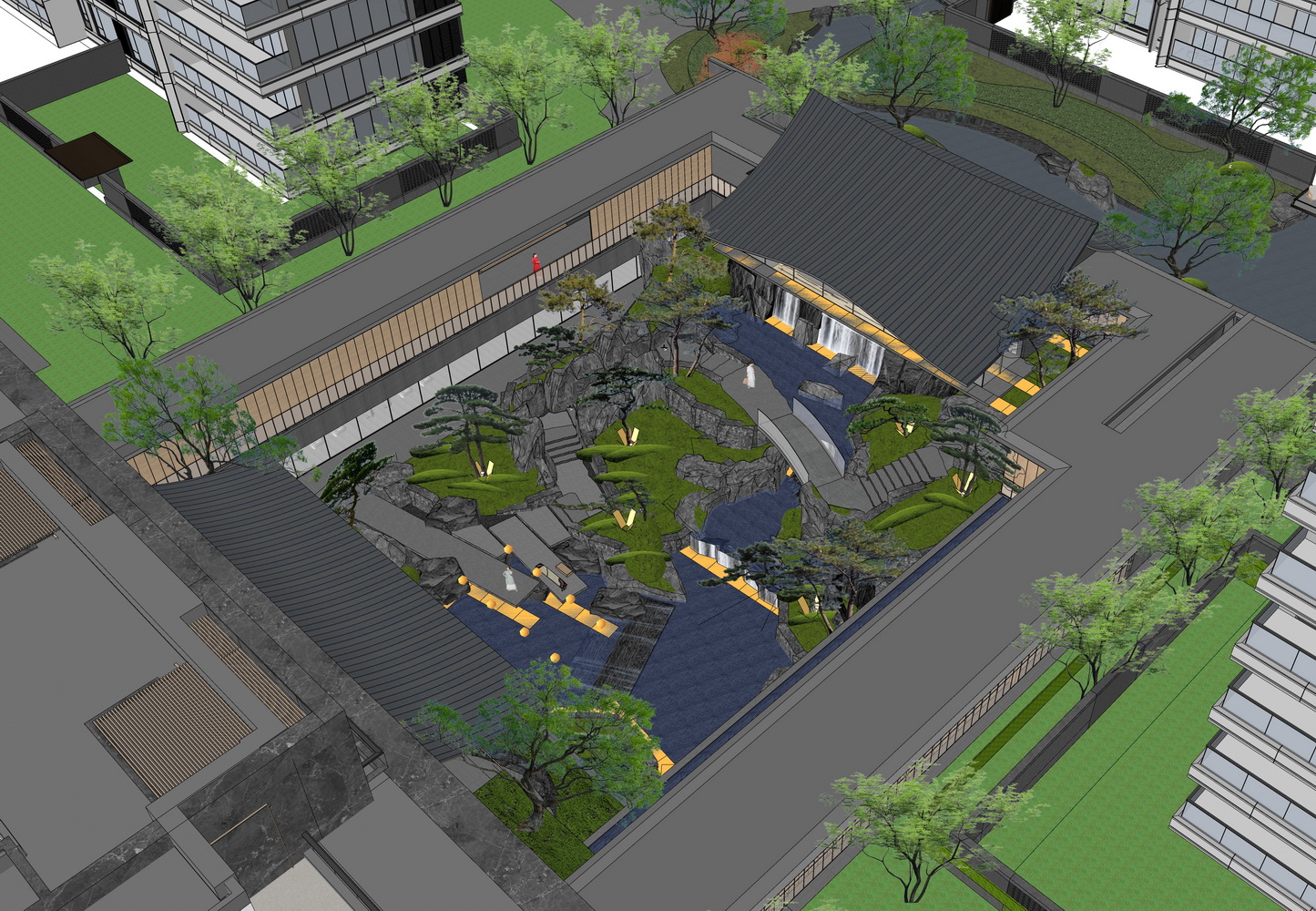 宋风示范区下沉空间SU模型-6