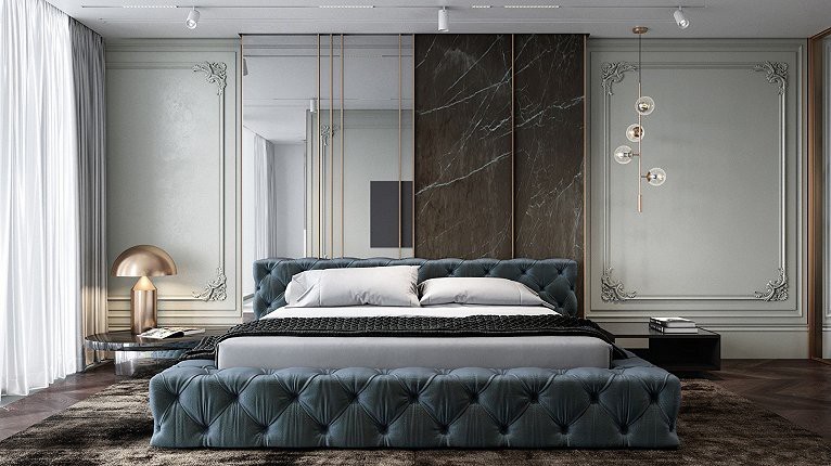 现代简约轻奢风格 | 混搭元素打造高级感大宅-13