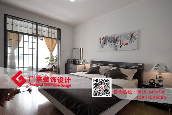 【烟台广来装饰】大成门6号楼现代中式三室两厅一卫一厨-3