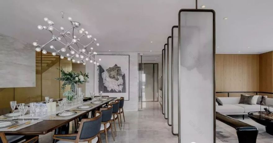 以山水墨画为灵感源头,武汉华侨城原岸样板间 吴滨-15