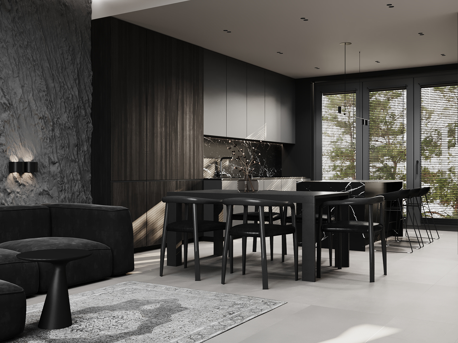 高级黑色系公寓设计 既沉稳又有范儿！-2