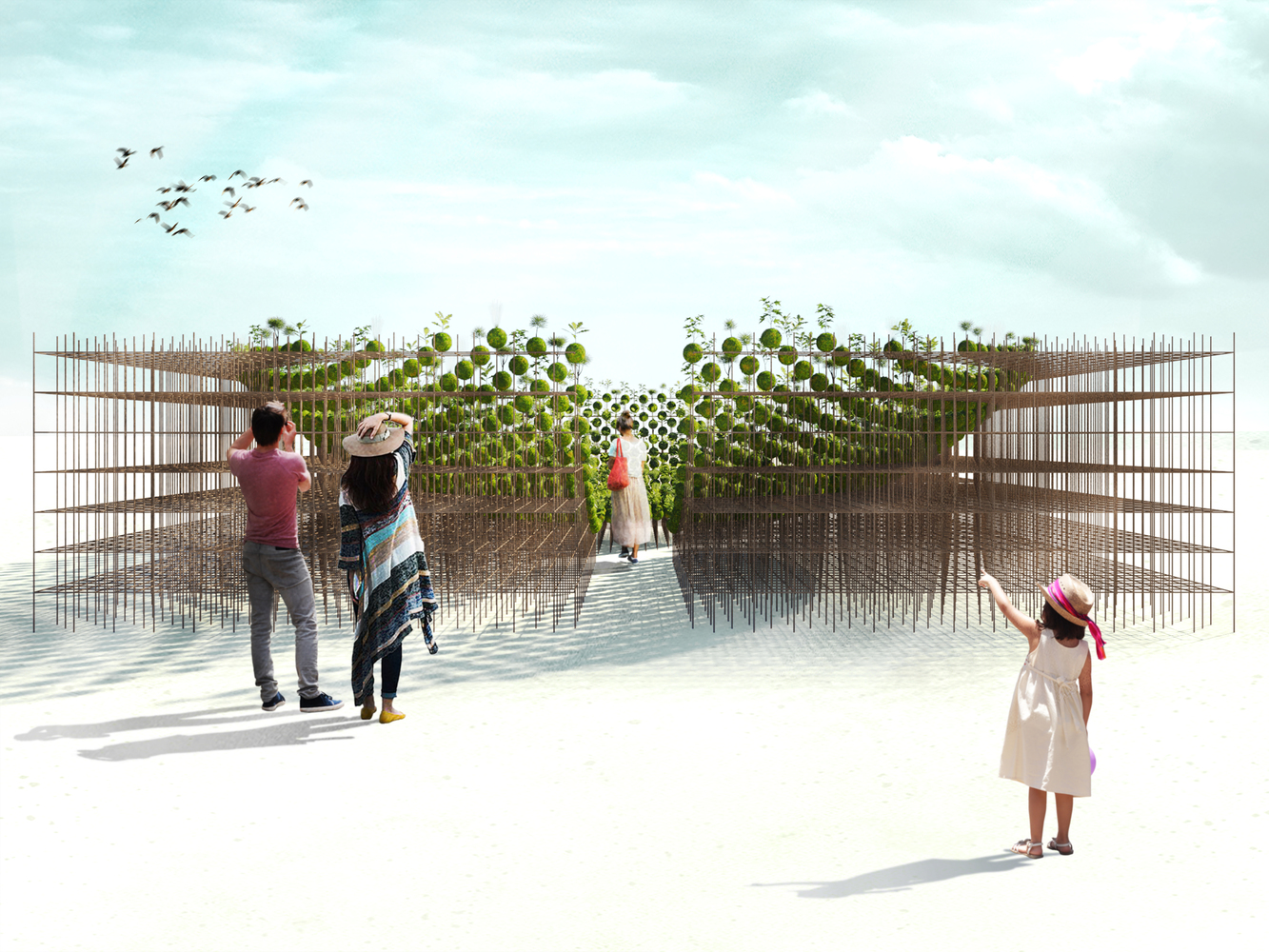 悬浮绿洲·美国费城 Kokedama Forest 装置设计丨Nomad Studio-21