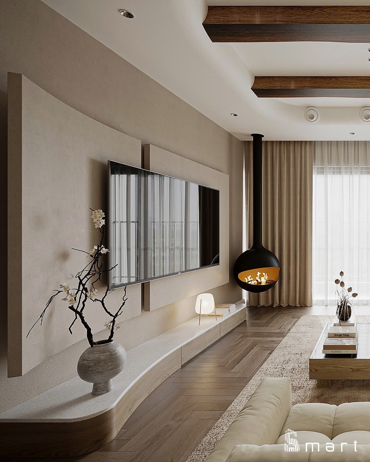 Japandi apartment - Swan Lake Onsen-6
