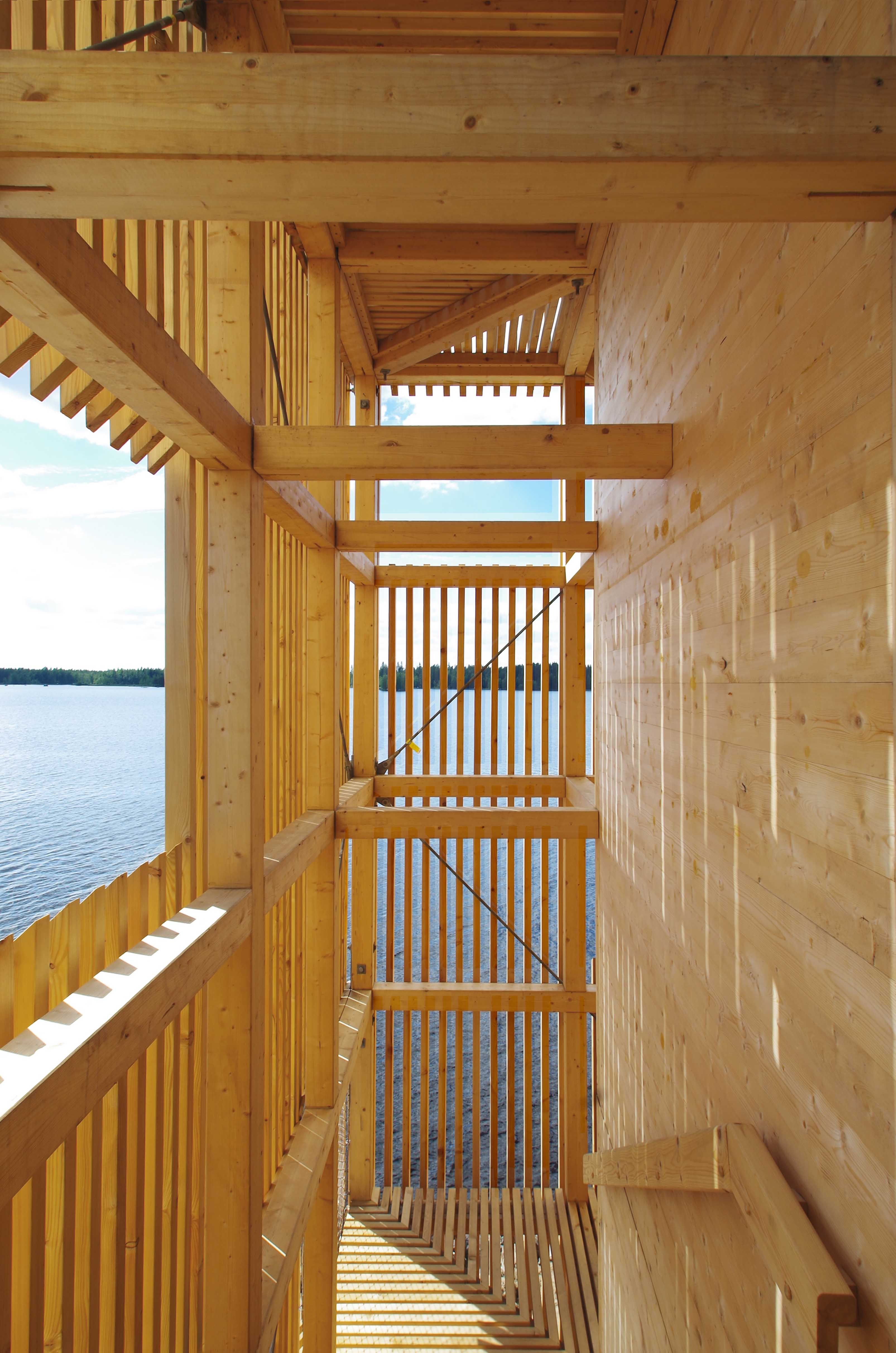 芬兰 Sein joki 市潜望镜塔——木构观景新地标-27