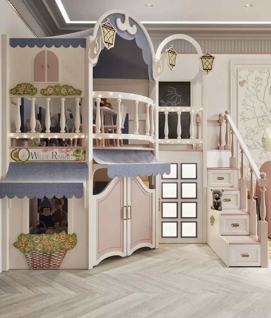 ≡ ➤ Роскошный дизайн детской комнаты девочки ⋆ Фабрика мебели «Mamka™» ᐈ Эксперт детского пространства-1