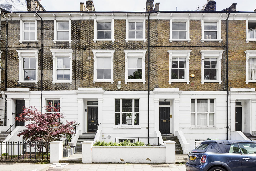 伦敦时尚黑白风格维多利亚式联排别墅-4