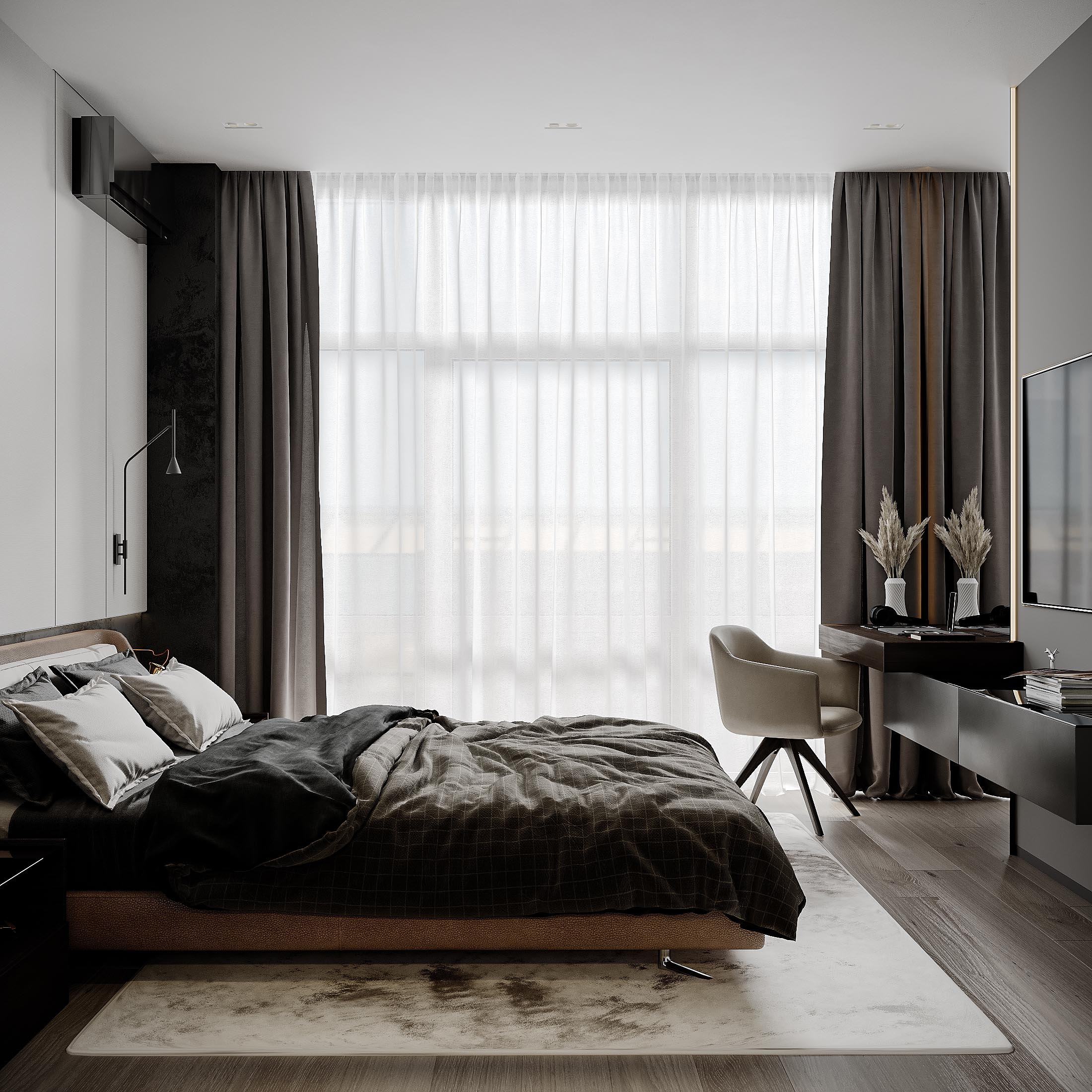 Modern dark apartment-26