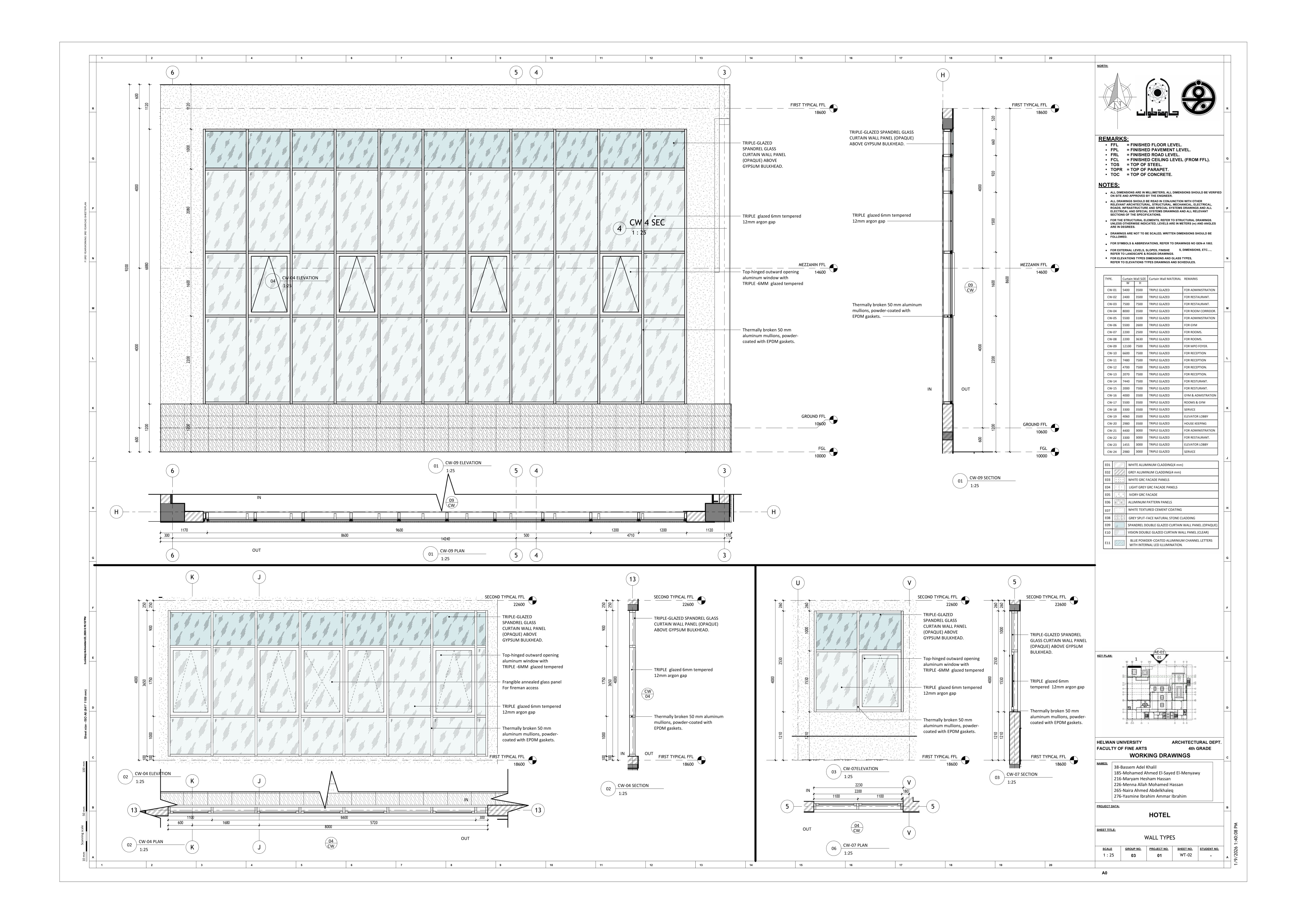 Blue Hotel | 3-Star Hotel Working Drawings-111