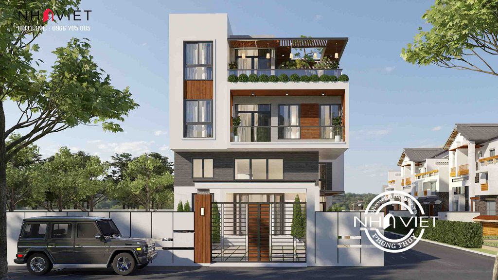 北宁现代4层带电梯别墅设计丨越南风水建筑公司-5