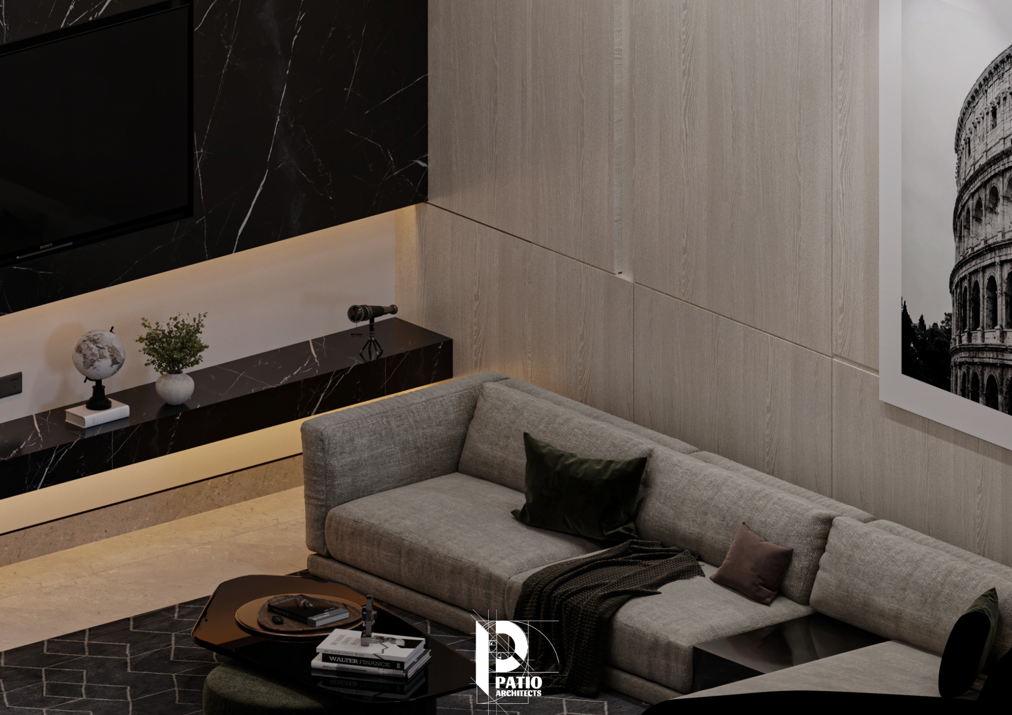 现代起居,餐厅与厨房室内设计丨沙特阿拉伯利雅得丨Patio Architects L.L.C-8