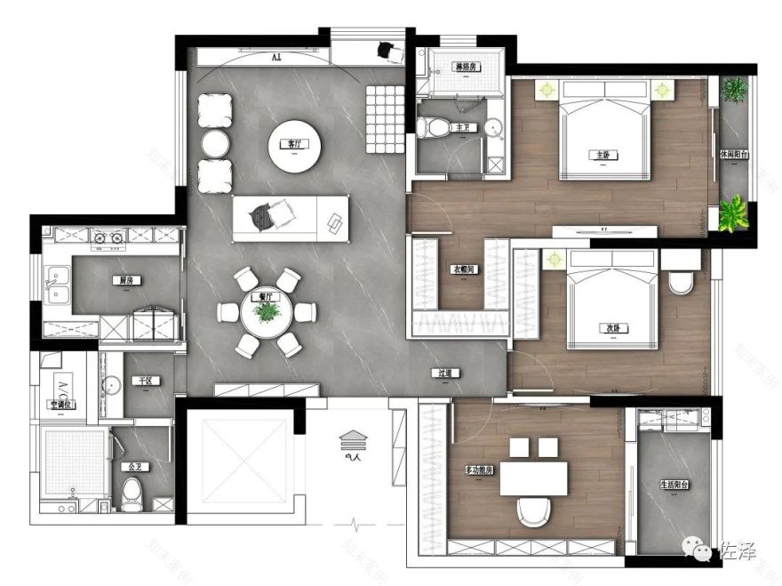 香开长龙现代家居,自由与高级灰的完美融合-23
