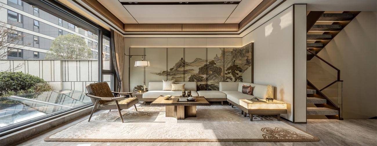 长沙电建泷悦长安424㎡下叠别墅样板间丨中国长沙丨深圳市盘石室内设计有限公司-2