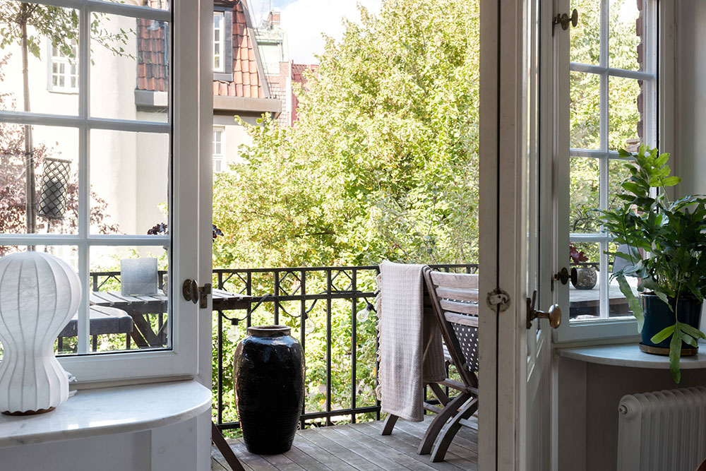 斯德哥尔摩小公寓 | 精致设计，大阳台与教堂美景-5