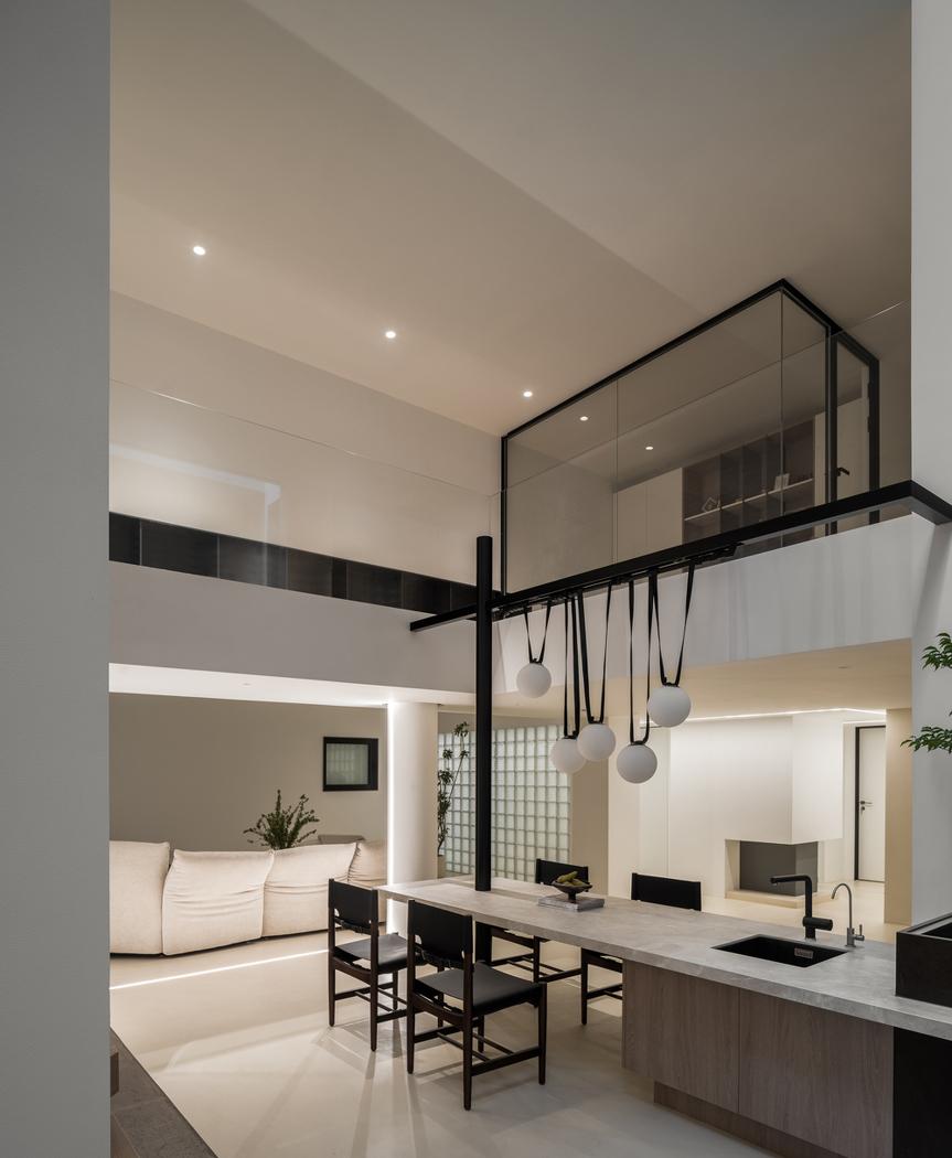 中国上海松江区别墅简约白与原木经典搭配设计-53