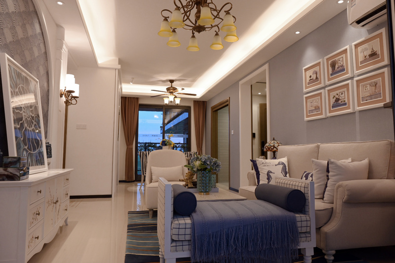 汕头龙光熙海岸C户型地中海风格样板房设计-5