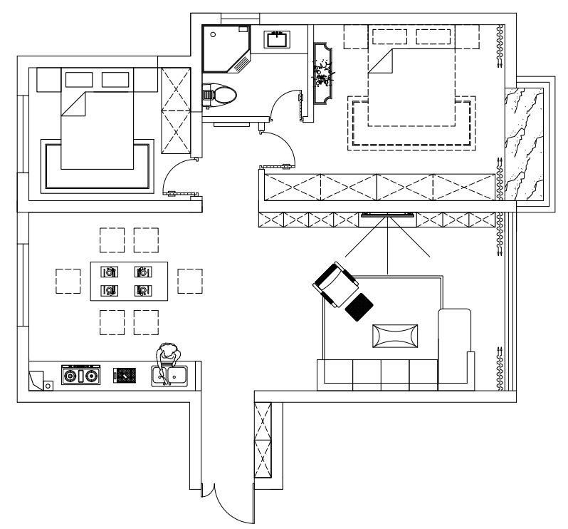 新中式风韵 | 眉山郑娟的 100㎡空间设计-15