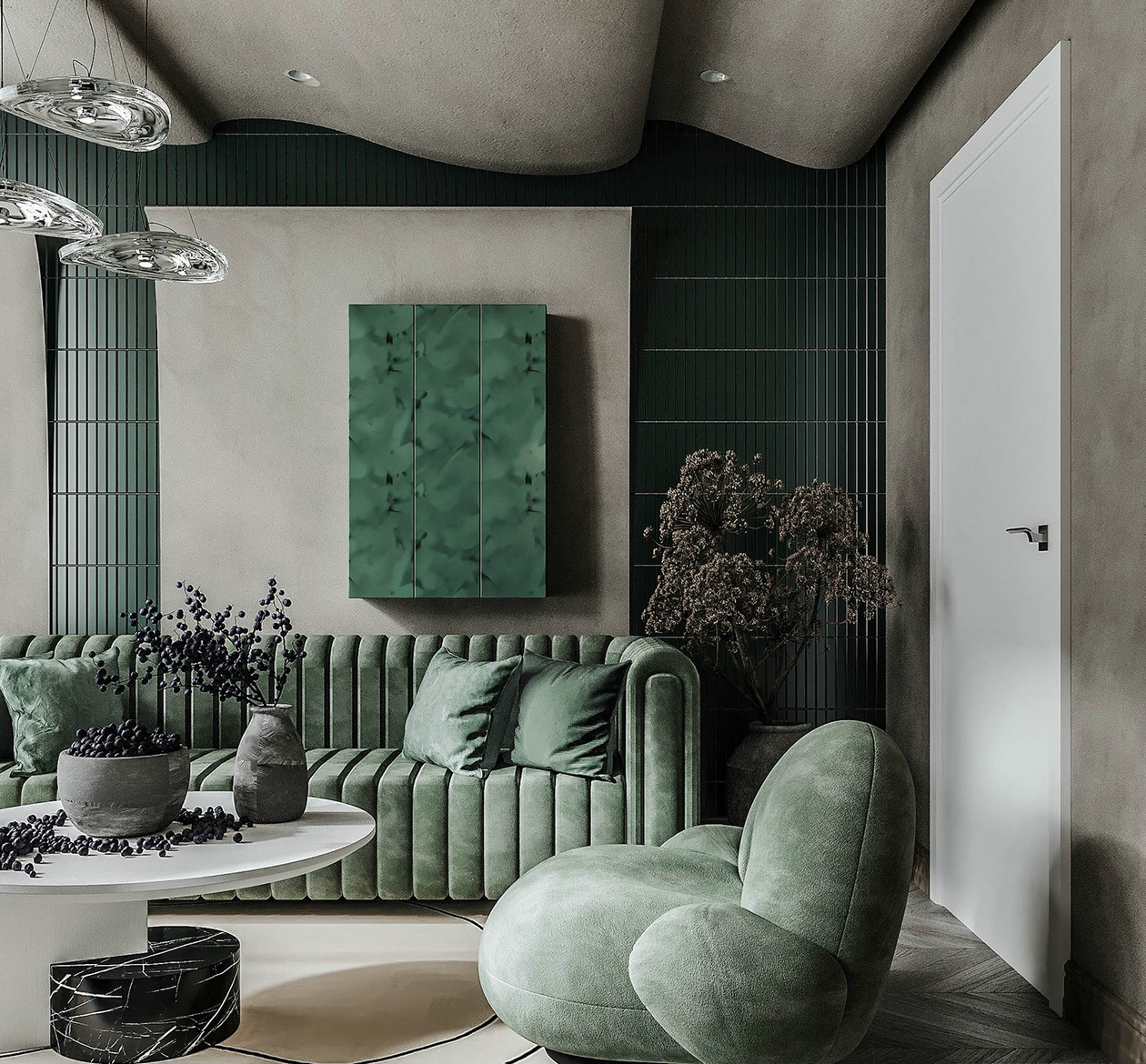 水泥灰+绿色超高颜值设计-1