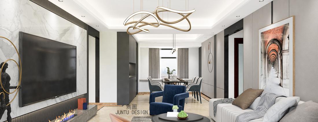 广州兰亭盛荟 130m²高级灰时尚家居丨中国广州-7