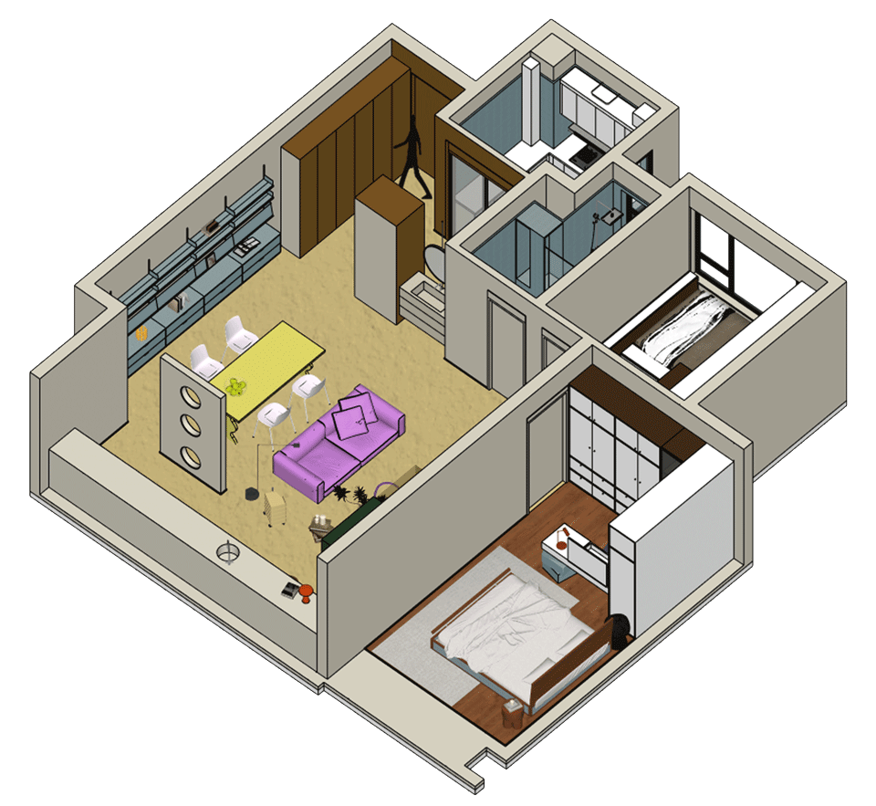 “色彩情绪”住宅室内设计丨中国合肥丨川一设计-14