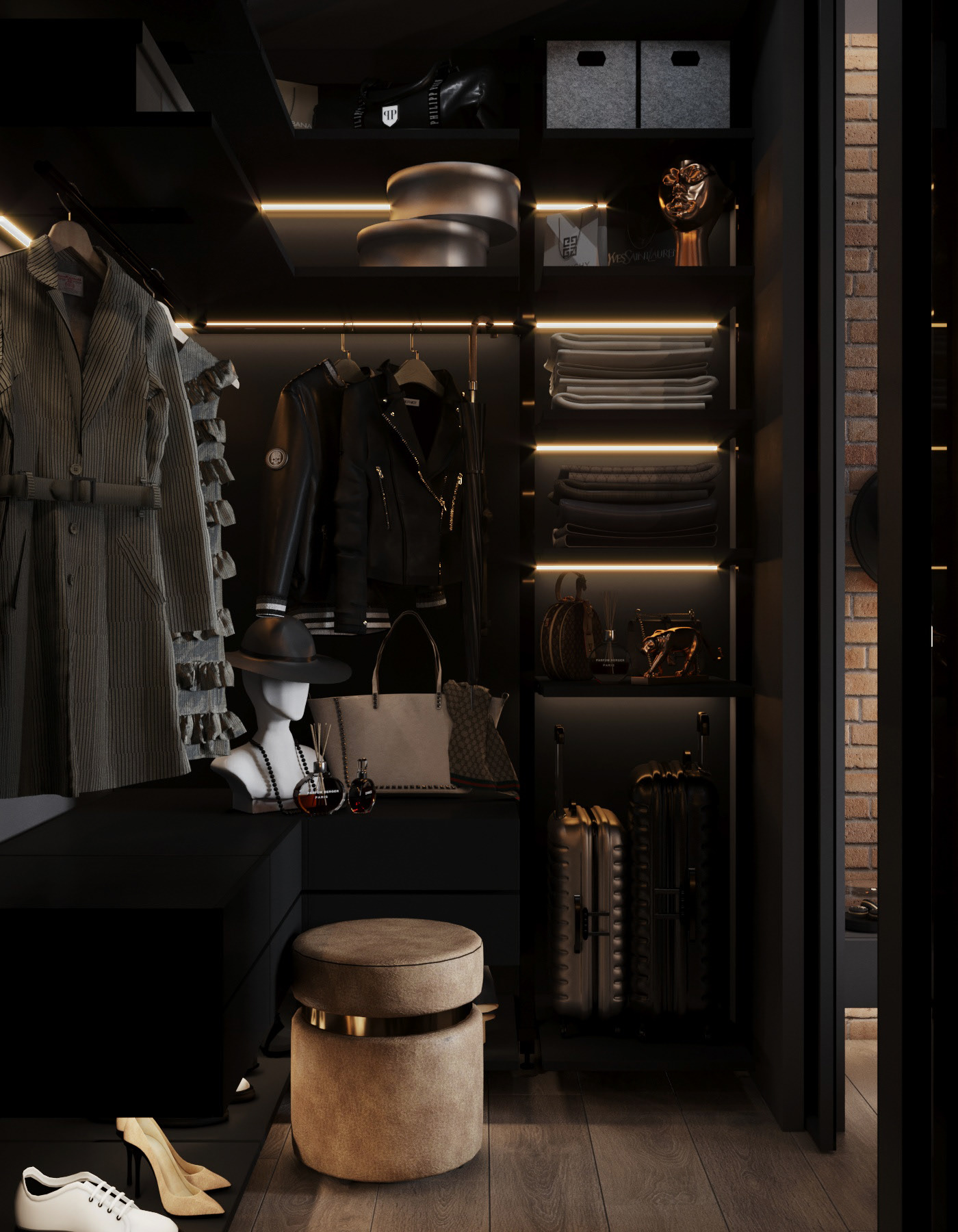 原木与灰色 打造舒适温暖的居住空间                     -24