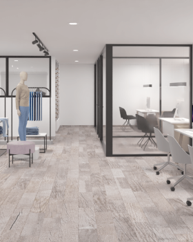 Interior design proposal, Jeans fabric offices+Showroom