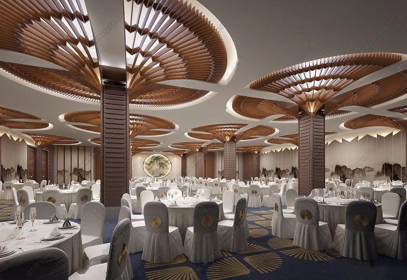 
济南宴会厅会议厅会议室装修装饰设计施工 -2