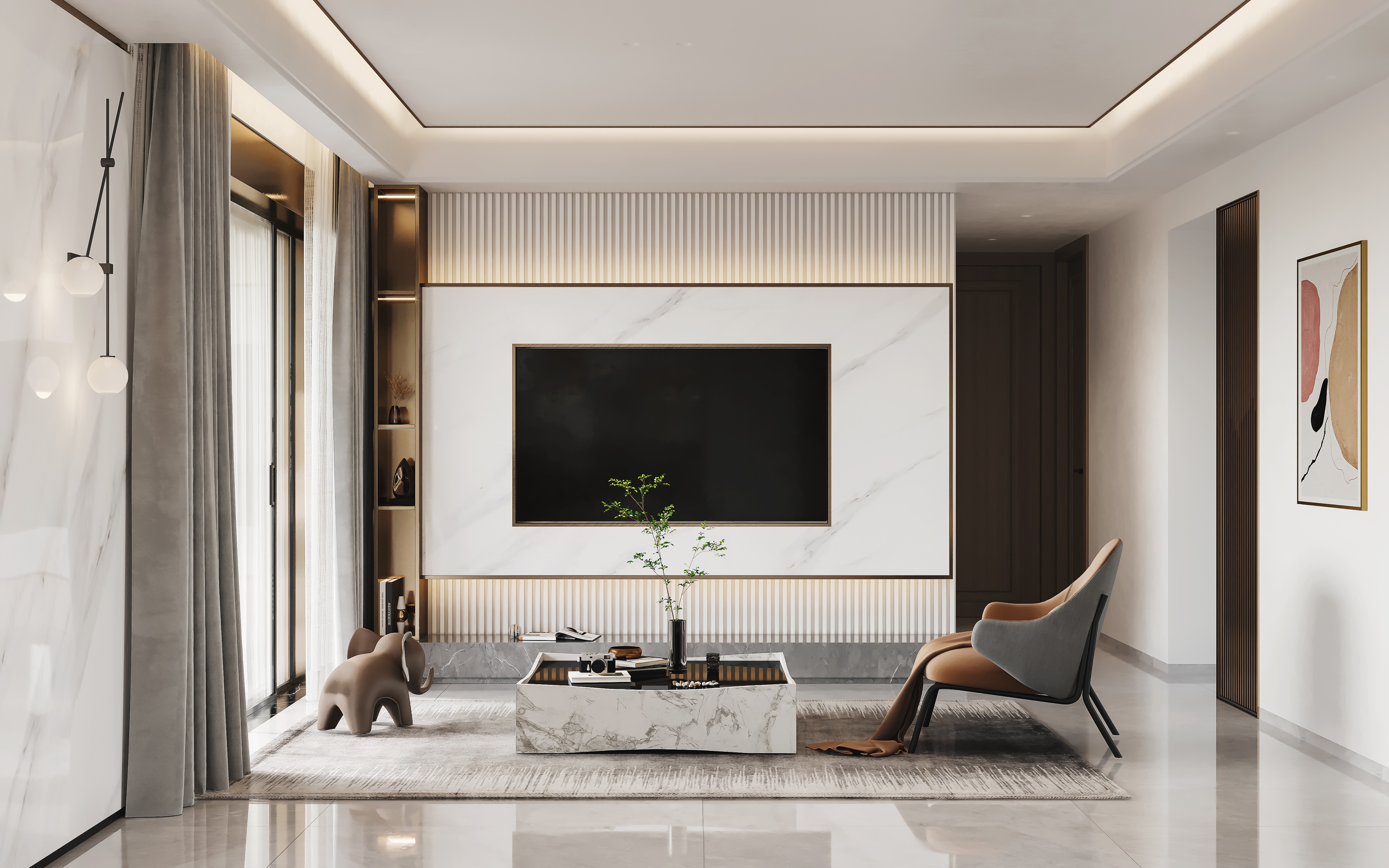 深圳口山全案设计：壹城中心璞誉府，时尚与温馨并存-1