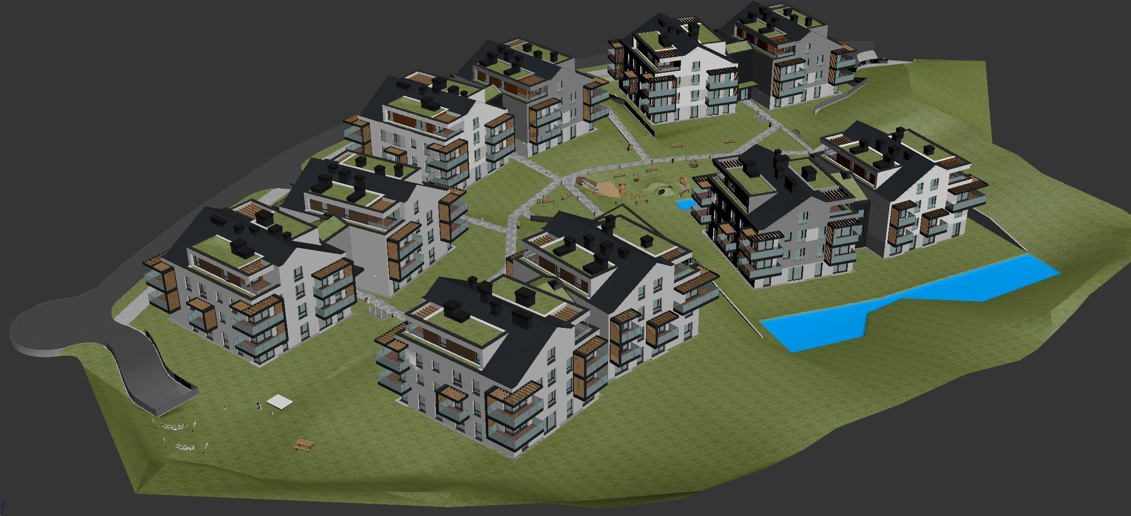 YSLAB公司3D低多边形建筑模型制作-11