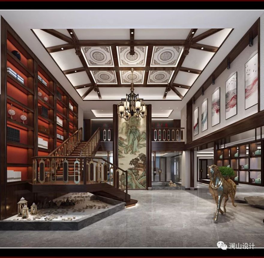 澜山设计 | 泉会所,古雅大方的中式空间-23