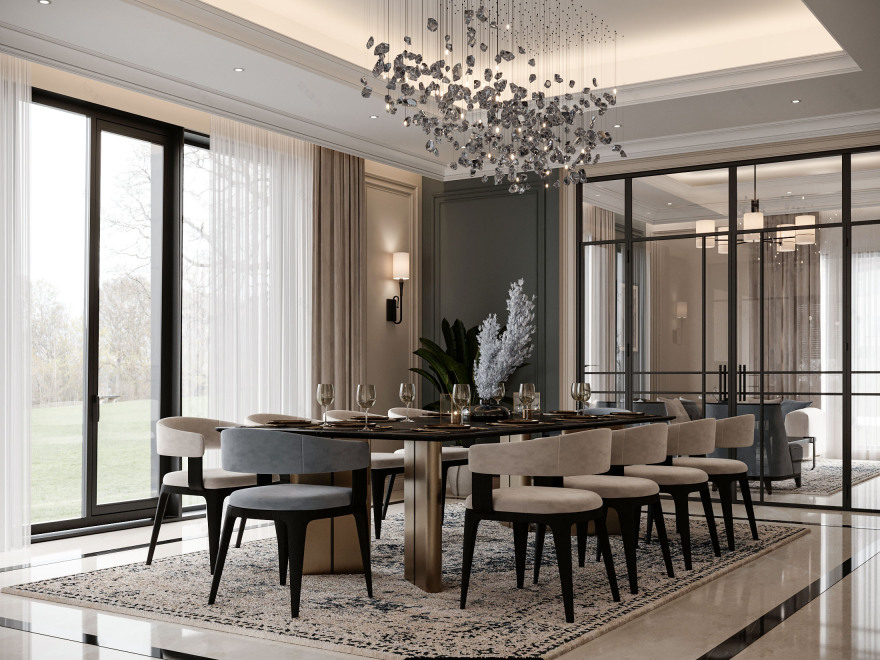 "Timeless Elegance: New Classic Style Simplex Villa"-31