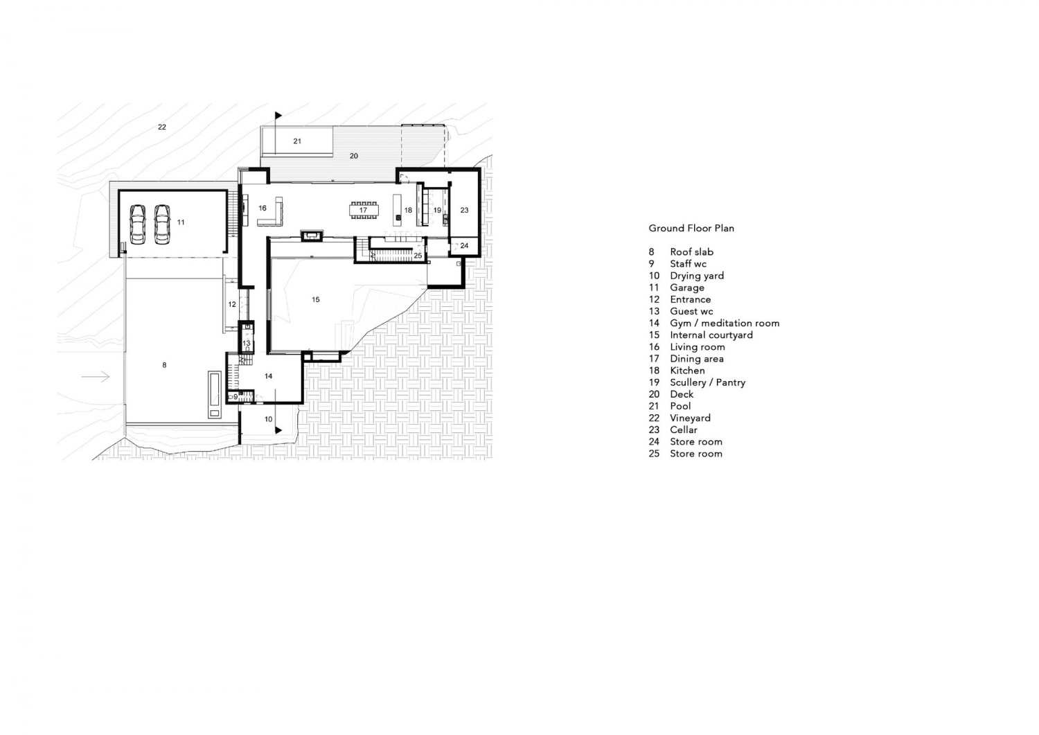 南非斯泰伦博斯山坡上的现代农舍丨GASS Architecture Studios-48