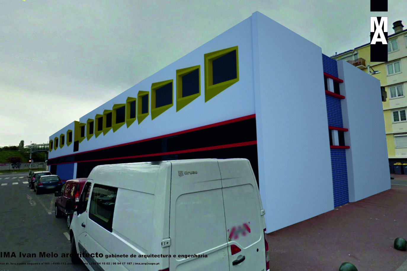 南特雷商业商店与学生住宅的现代设计-11