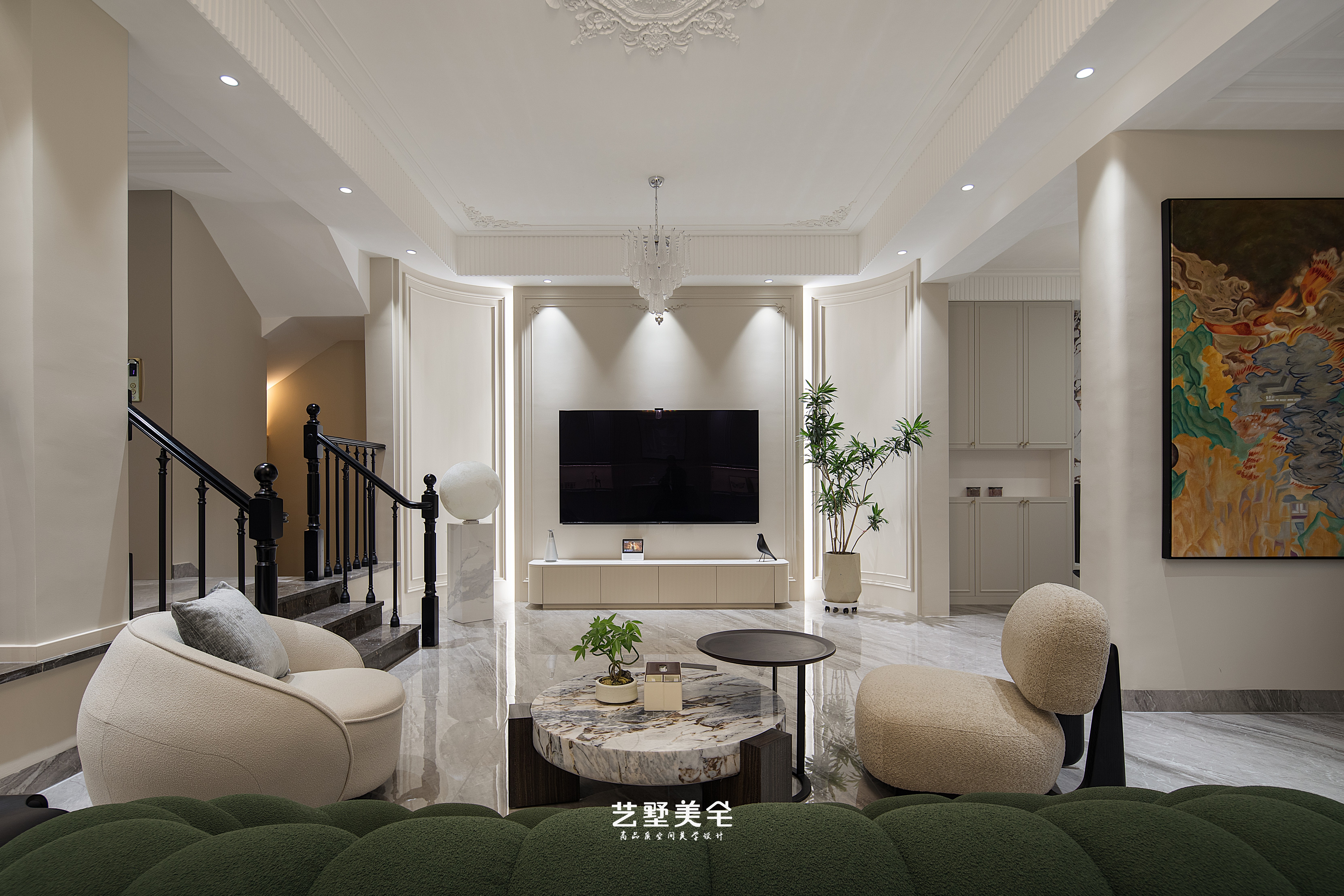 淮南*金地艳澜山 400㎡轻法式别墅设计丨中国淮南丨艺墅美宅设计-15