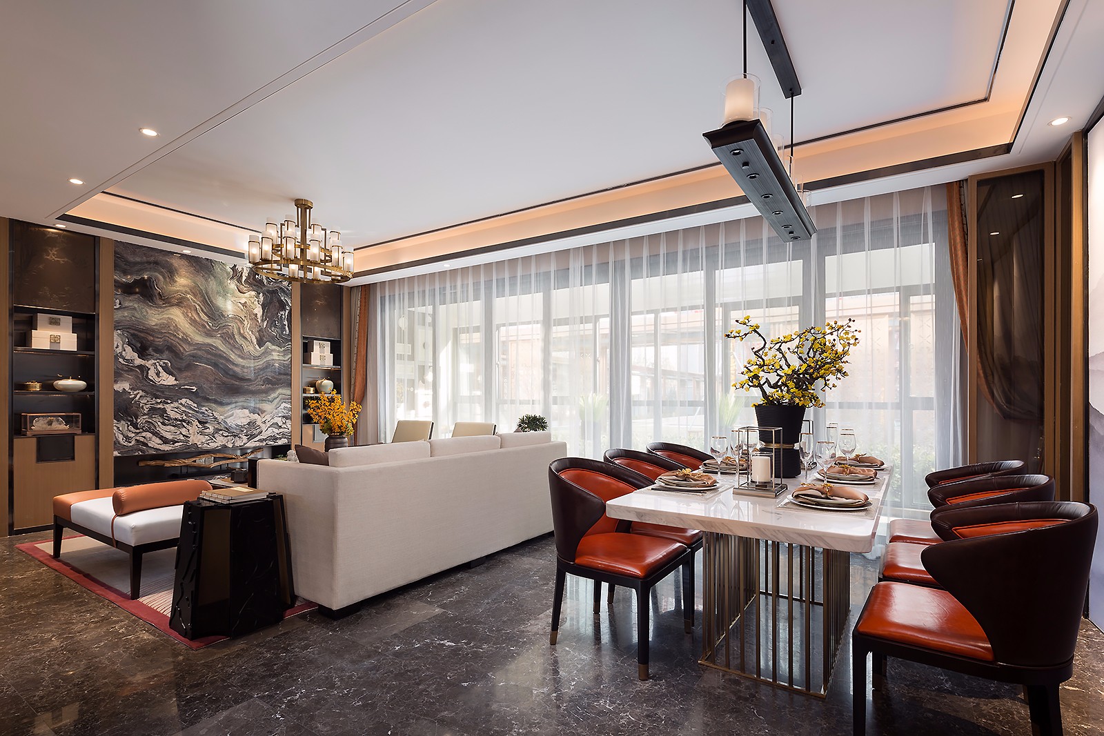 174㎡新中式样板间  品辰设计-6