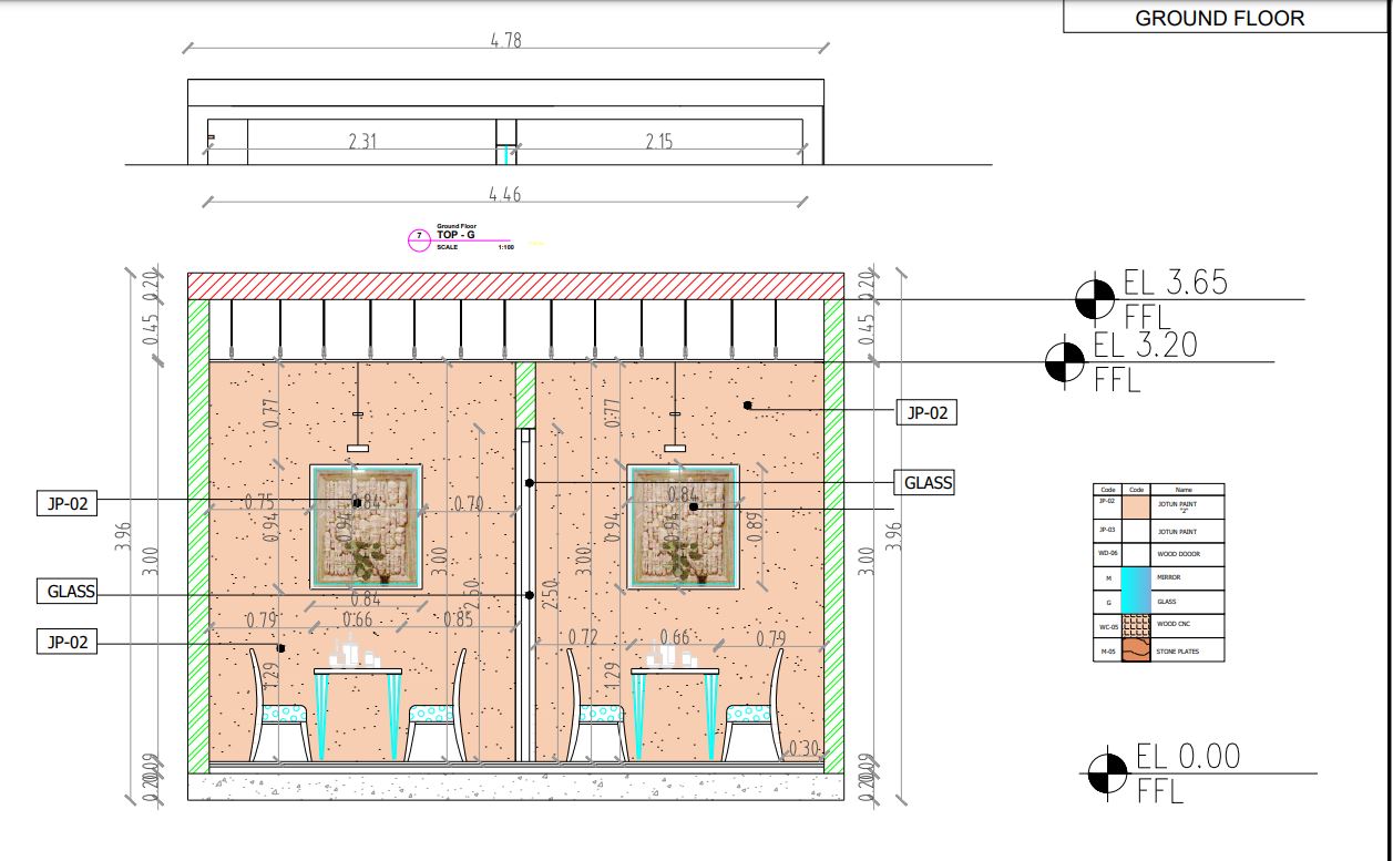 shop drawing for BEAUTY SALON-9