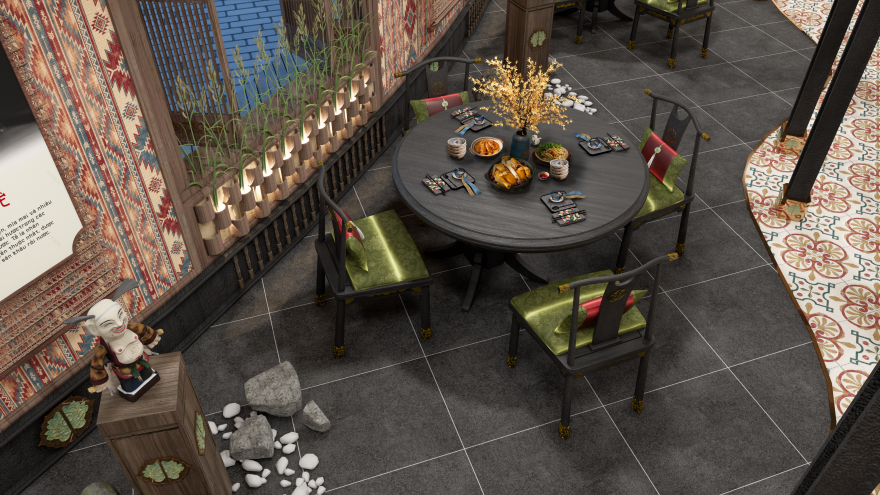 ĐỒ ÁN NỘI THẤT 5 : RESTAURANT DESIGN (THỦY ĐÌNH QUÁN)-9