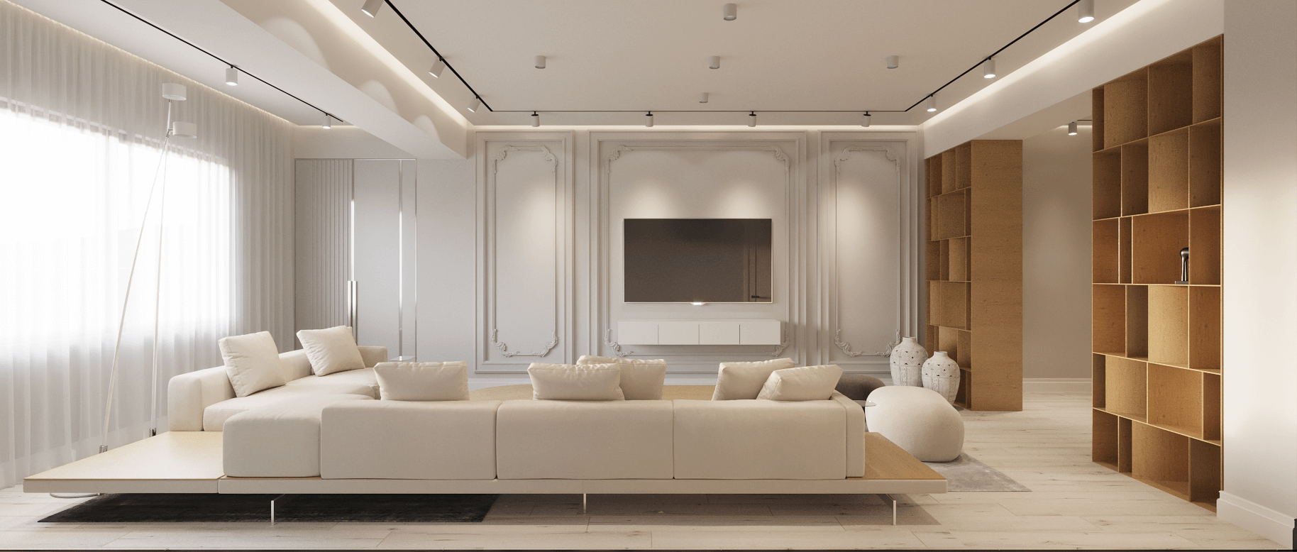 170㎡浅色系公寓设计 方寸之间，皆是雅韵！-3